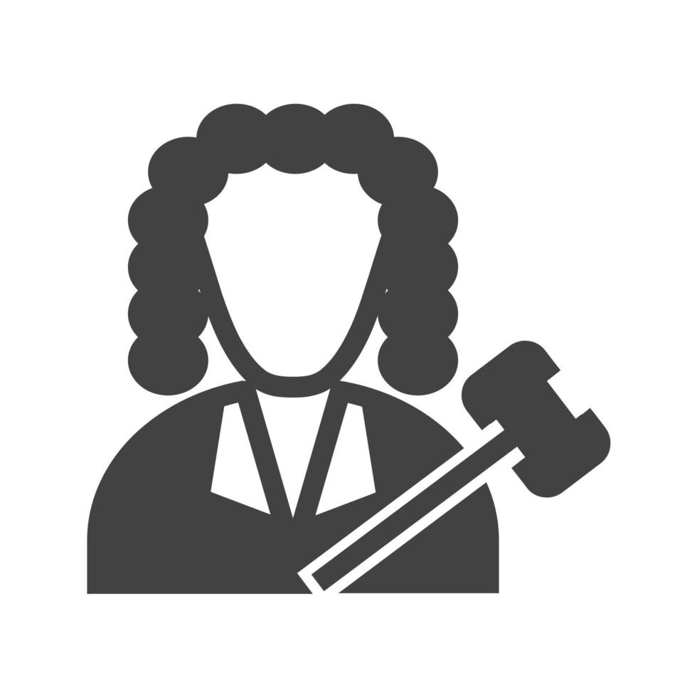 Judge I Glyph Black Icon vector