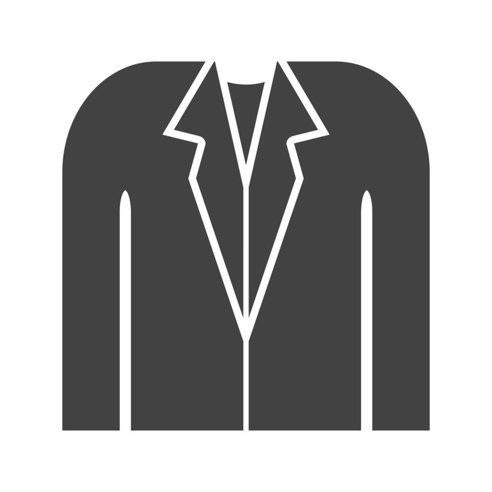 traje glifo icono negro vector