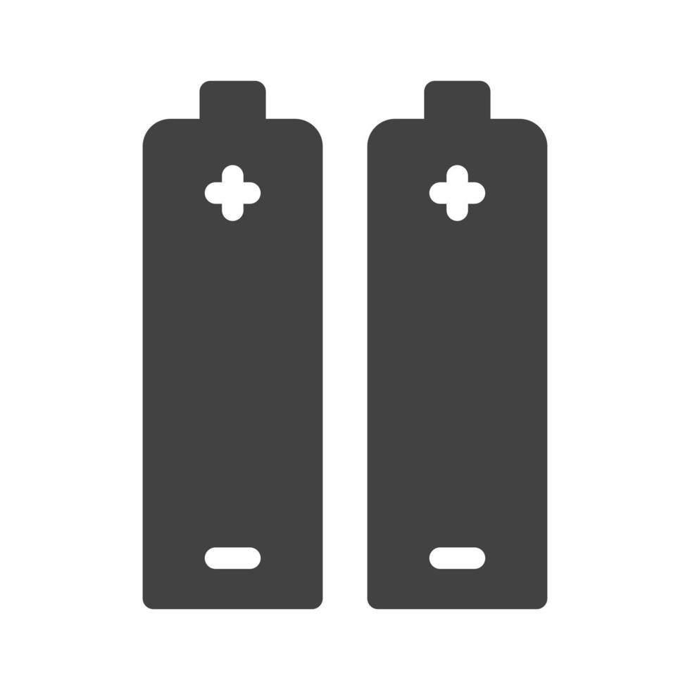 Batteries Glyph Black Icon vector