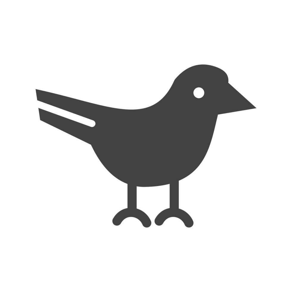 Bird Glyph Black Icon vector