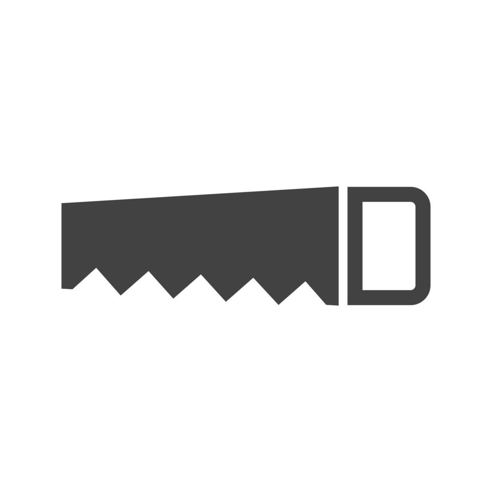 Handsaw Glyph Black Icon vector