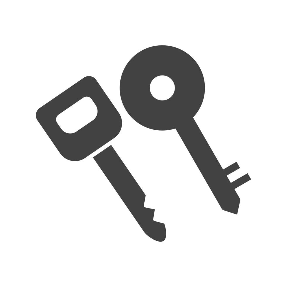 Keys Glyph Black Icon vector