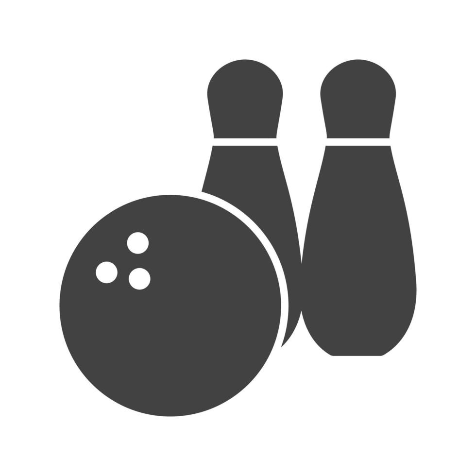 Bowling Glyph Black Icon vector