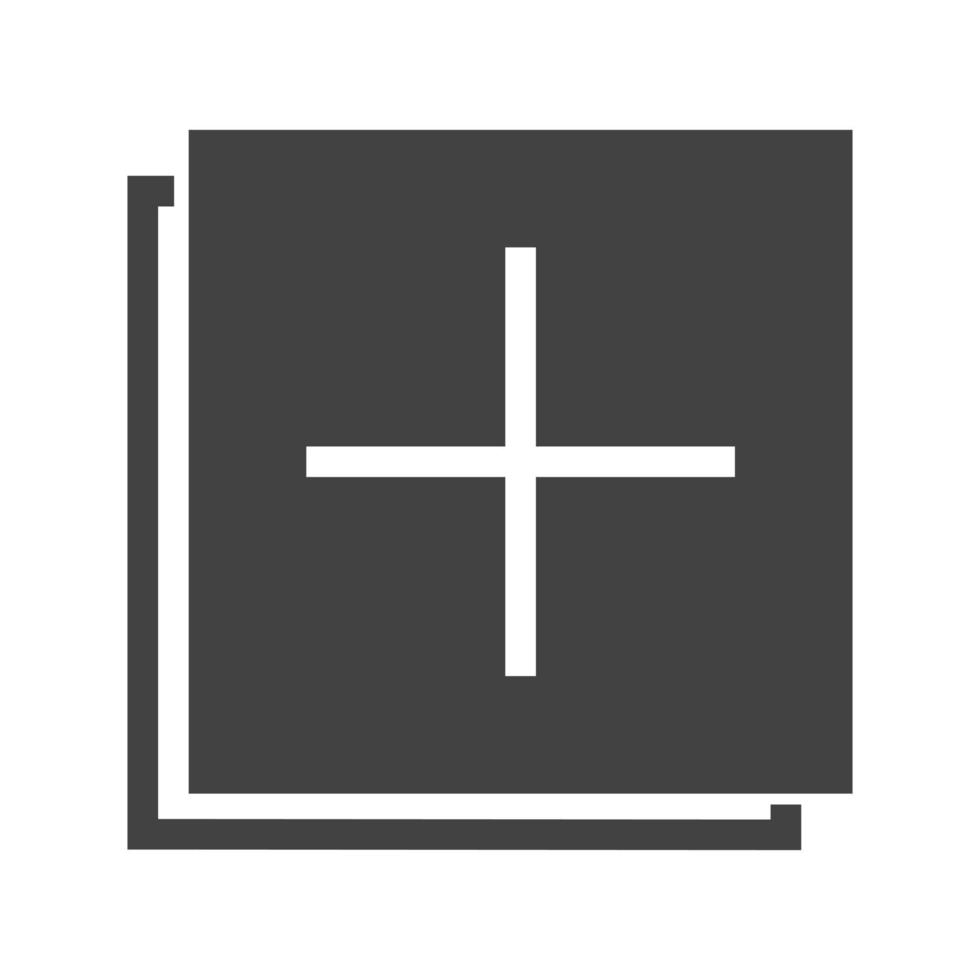 Add to Photos Glyph Black Icon vector