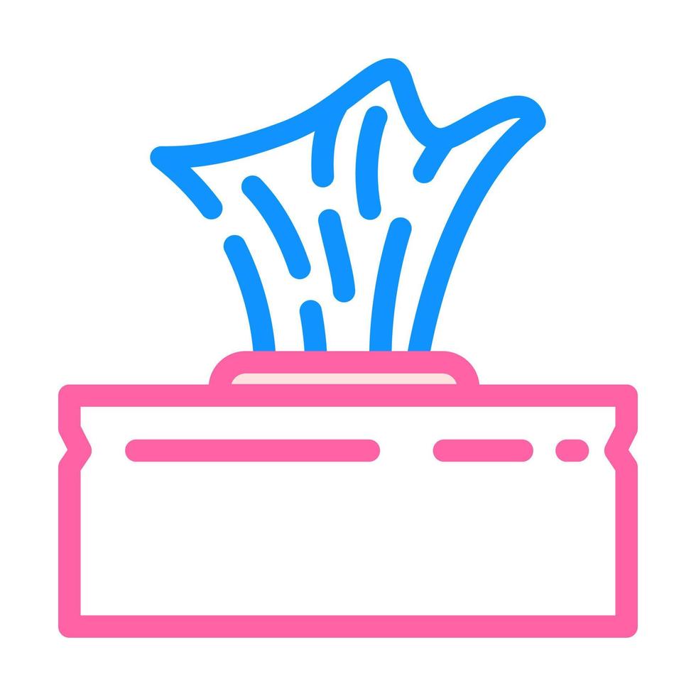 ilustración de vector de icono de color de caja de pañuelos