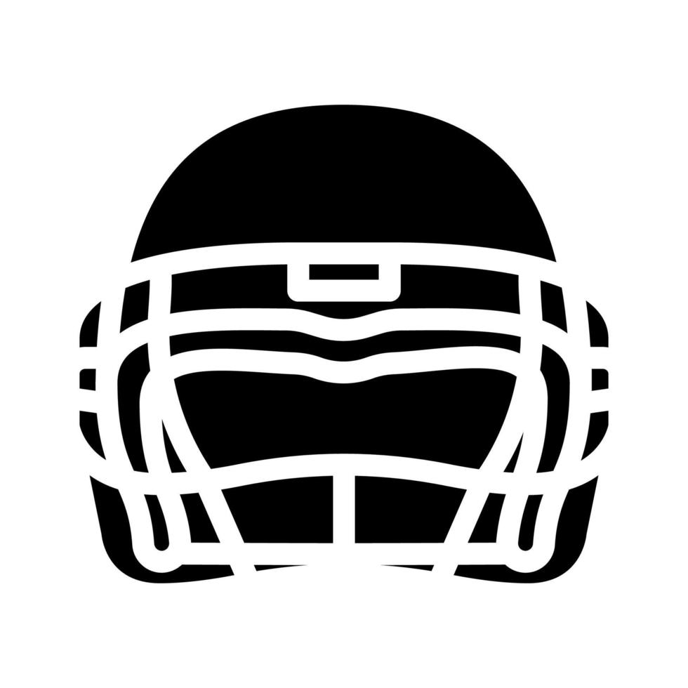 casco jugador accesorio glifo icono vector ilustración