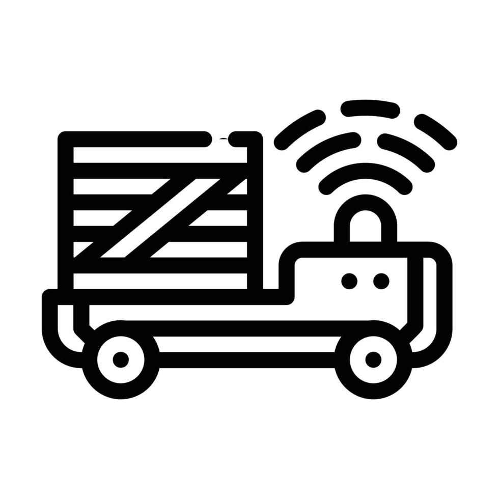 automation transportation car line icon vector illustration