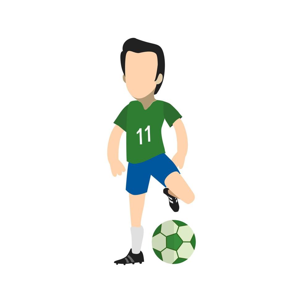 icono multicolor plano de jugador de fútbol vector