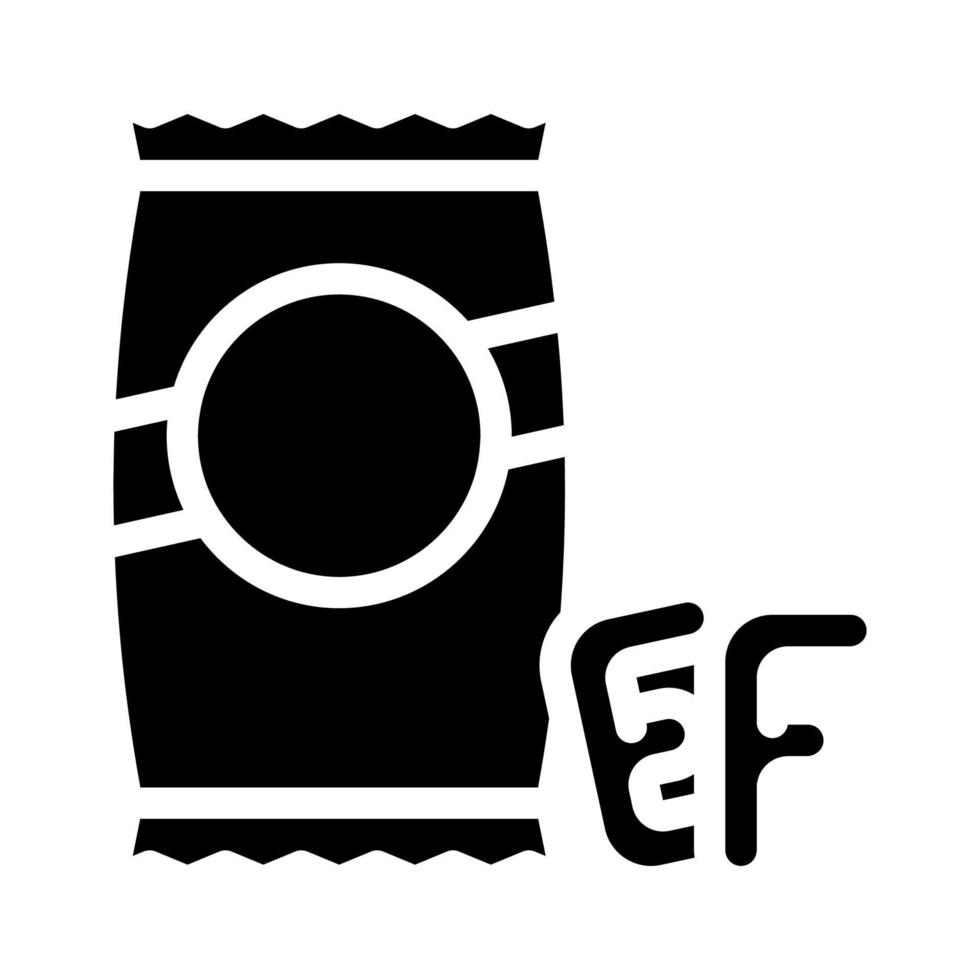 alphabet shape pasta glyph icon vector illustration