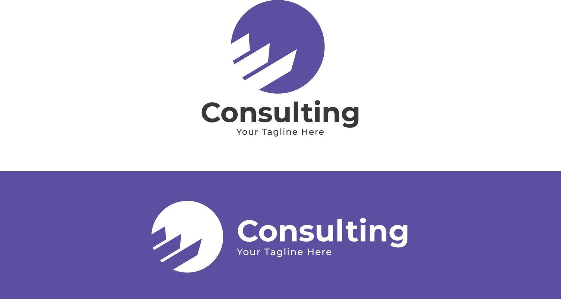 Consulting agency graph chart round logo Business consulting logo template Financial And Accounting Logo vector