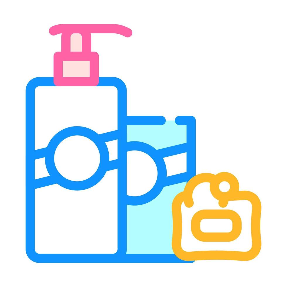 soap and hand cleanser color icon vector illustration