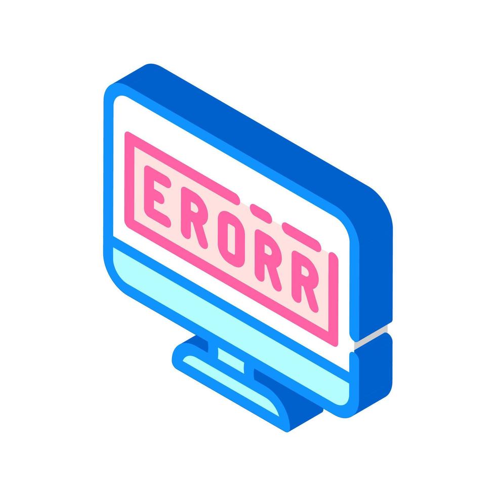 error operating system isometric icon vector illustration