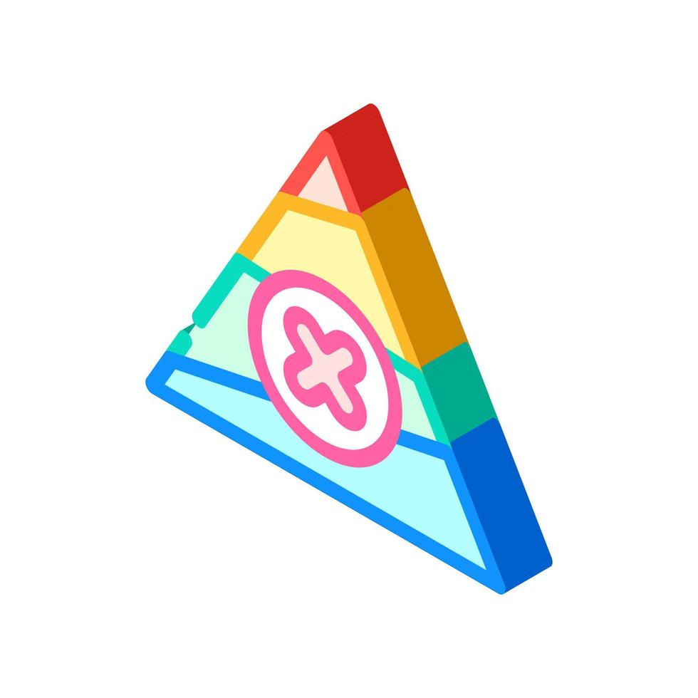 unbalanced diet isometric icon vector illustration