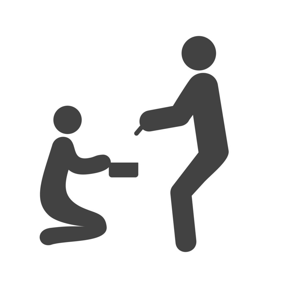 Generous Glyph Black Icon vector