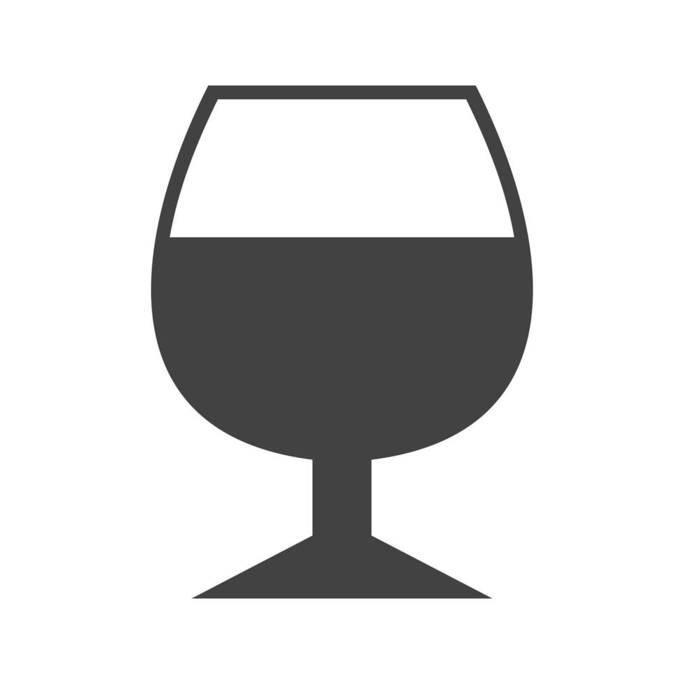 icono de glifo de jerez negro vector