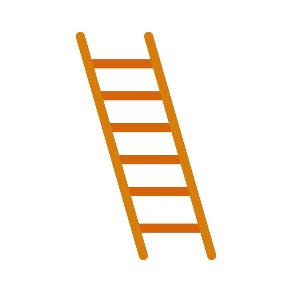 Ladder Flat Multicolor Icon vector