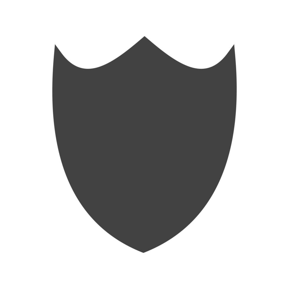 Shield I Glyph Black Icon vector