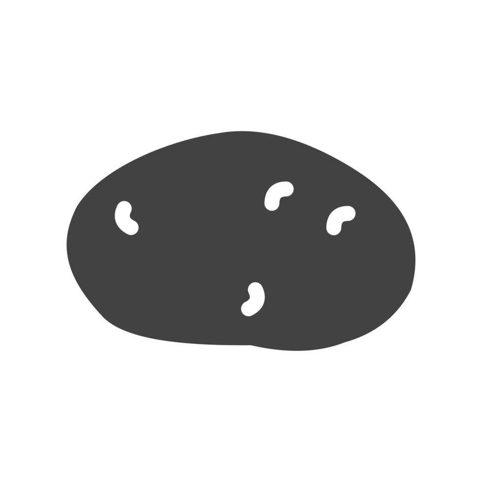 Potato Glyph Black Icon vector