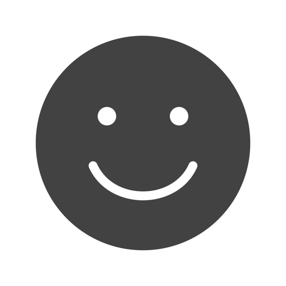 Happy Customer Glyph Black Icon vector