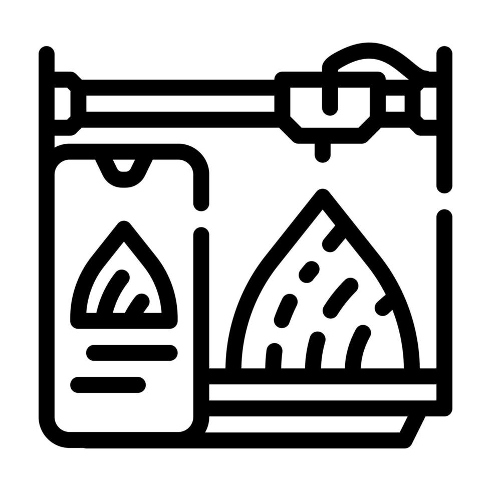 mobile control 3d printer line icon vector illustration