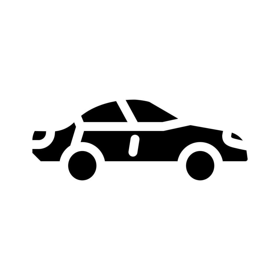 ilustración de vector de icono de glifo de aparcamiento de coche