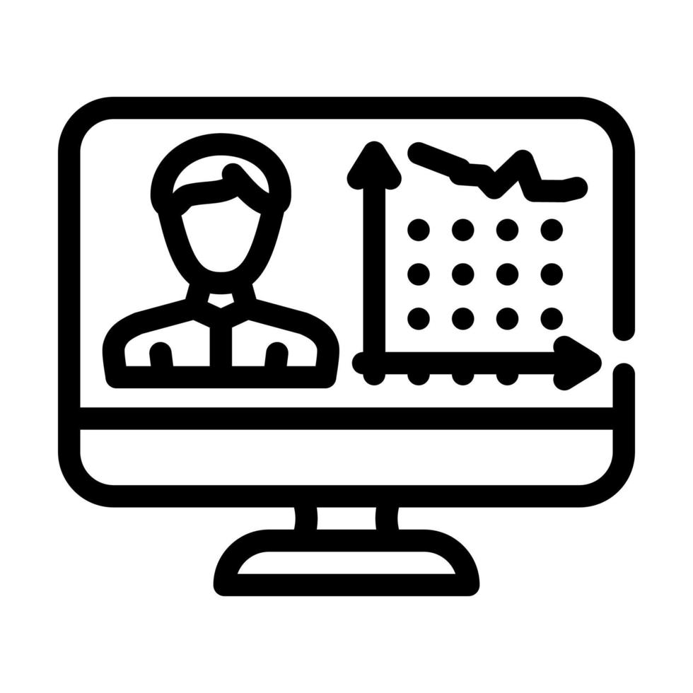 client activity analysis kyc line icon vector illustration