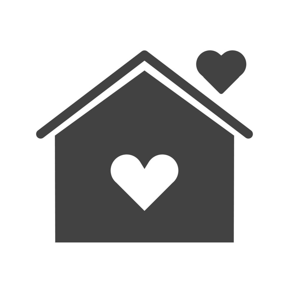 Home Glyph Black Icon vector