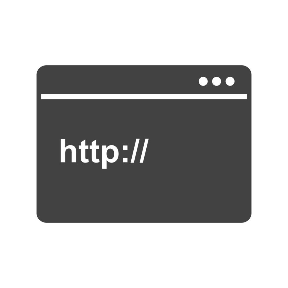 Book on Web Glyph Black Icon vector