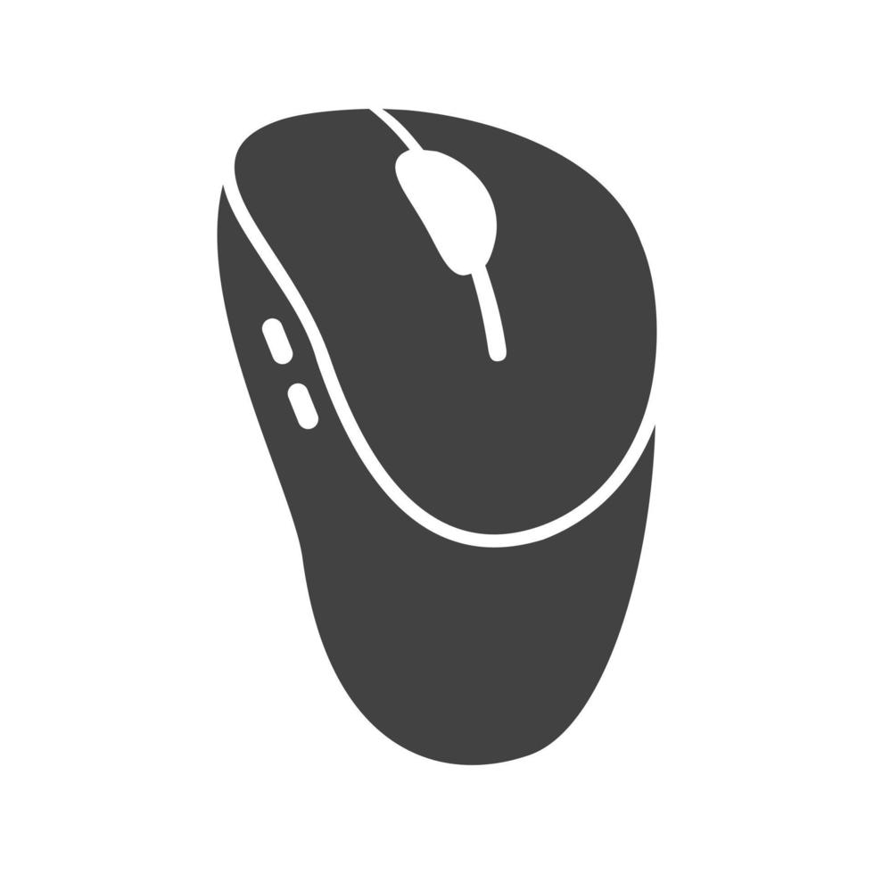 Mouse Glyph Black Icon vector