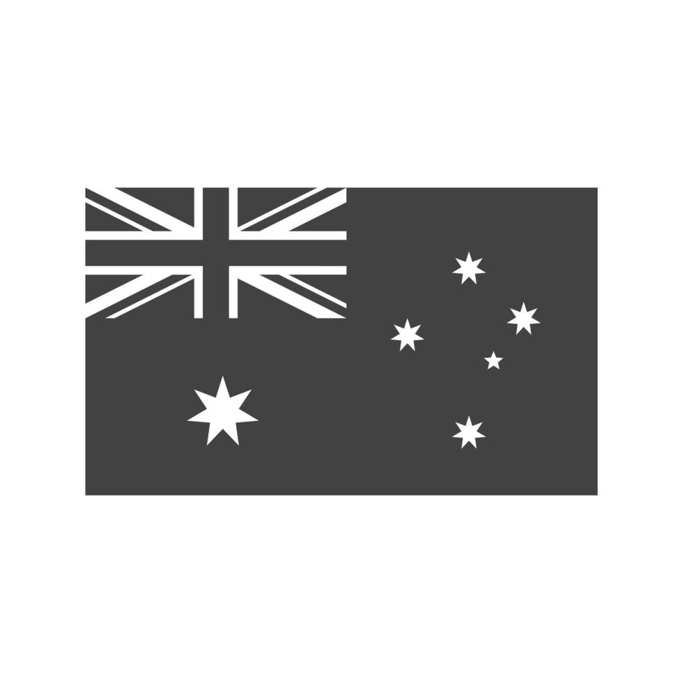 icono de glifo negro de australia vector