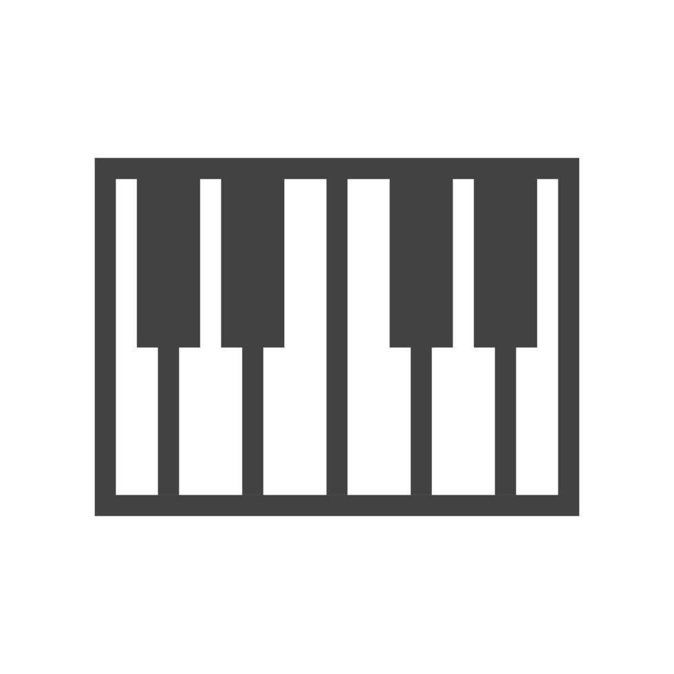 Piano Glyph Black Icon vector