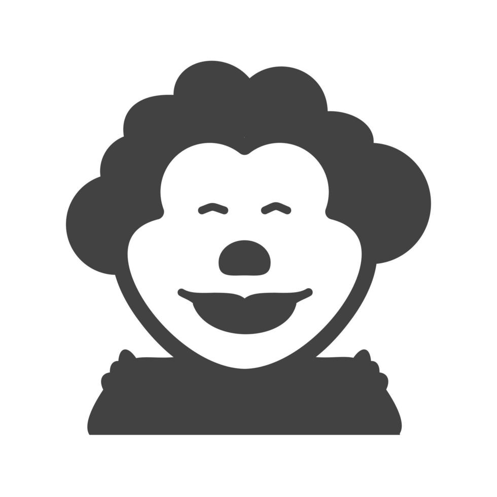 Clown Glyph Black Icon vector