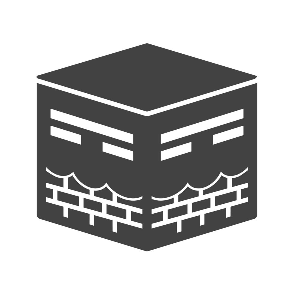 Khana Kaba Glyph Black Icon vector