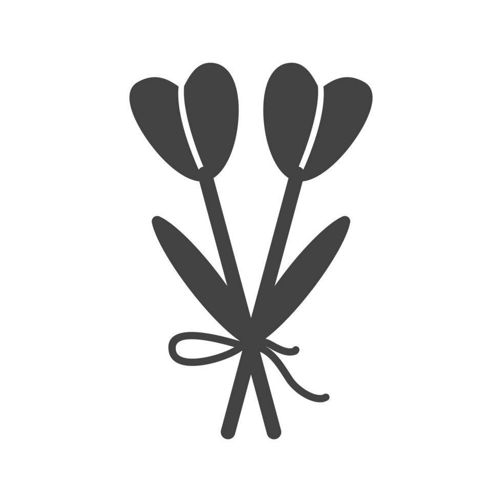 Bouquet Glyph Black Icon vector