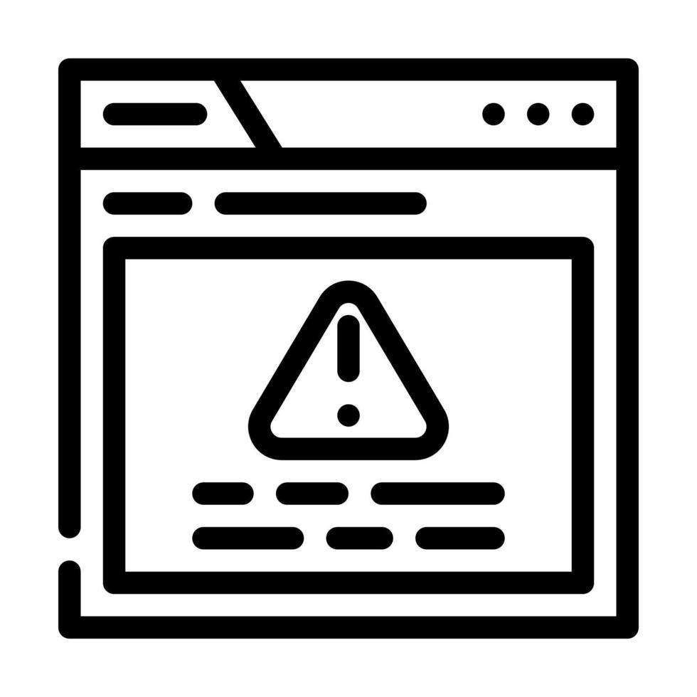 warning message line icon vector illustration line