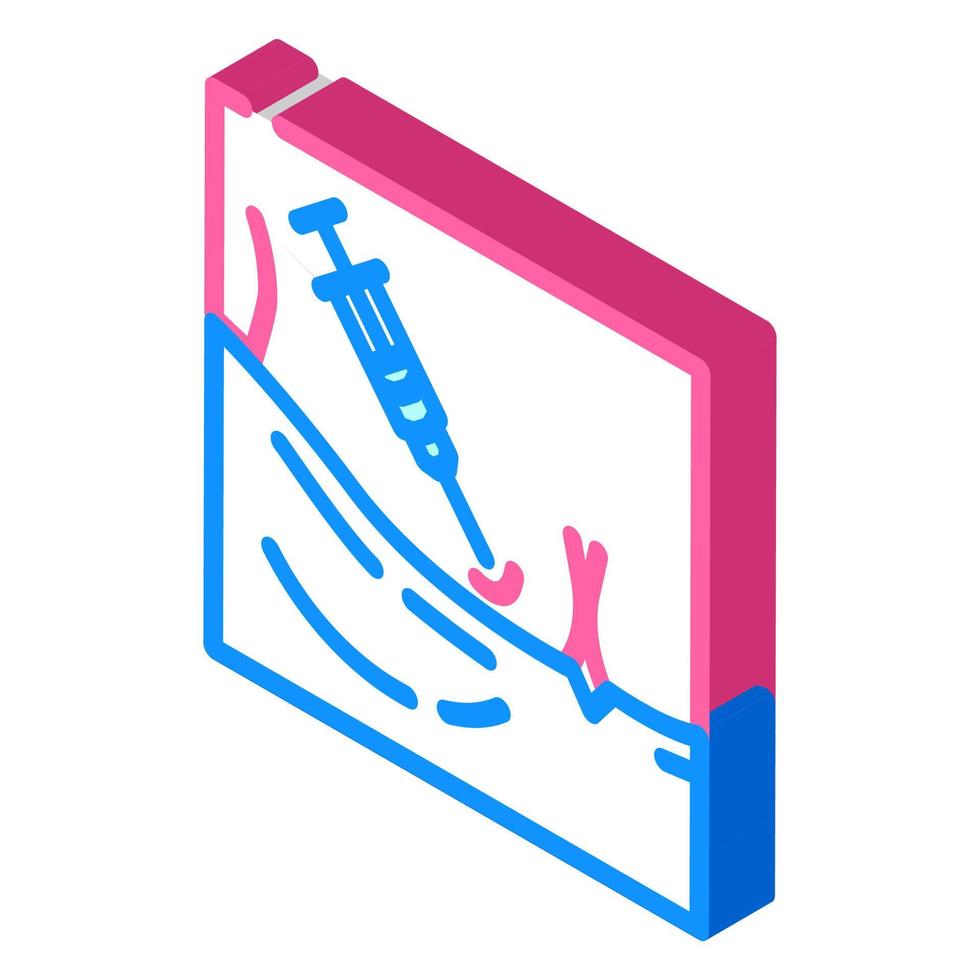 mesotherapy rejuvenation zones isometric icon vector illustration