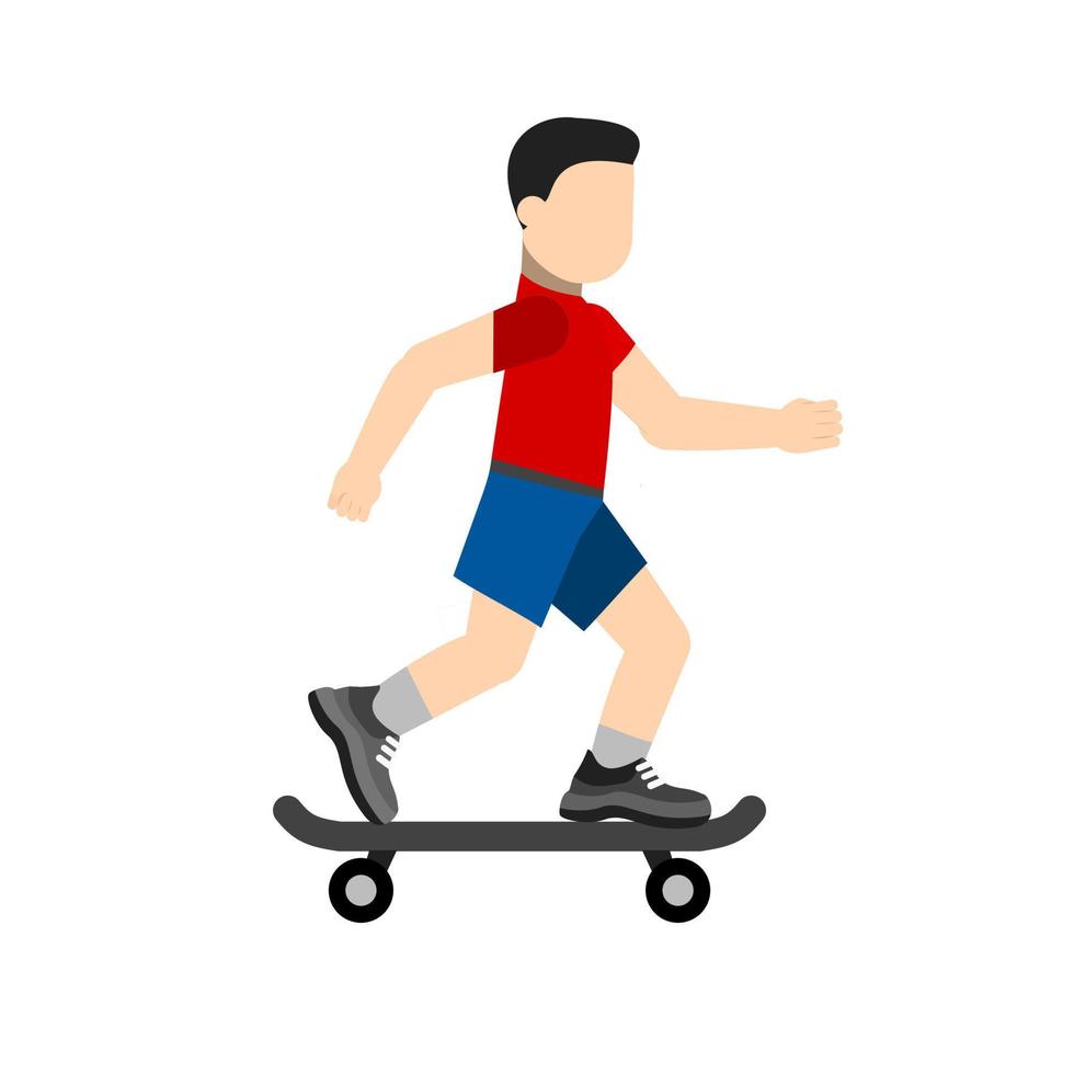 Skate Boarding Flat Multicolor Icon vector
