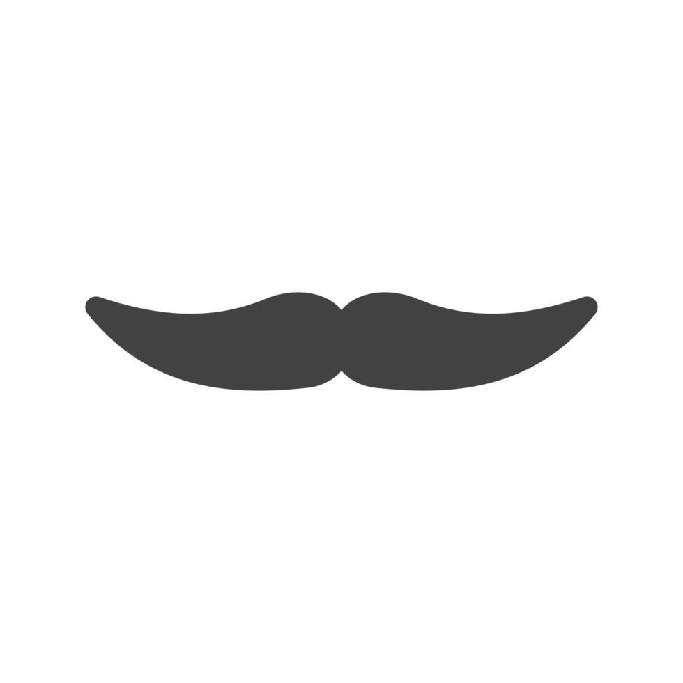 Moustache I Glyph Black Icon vector