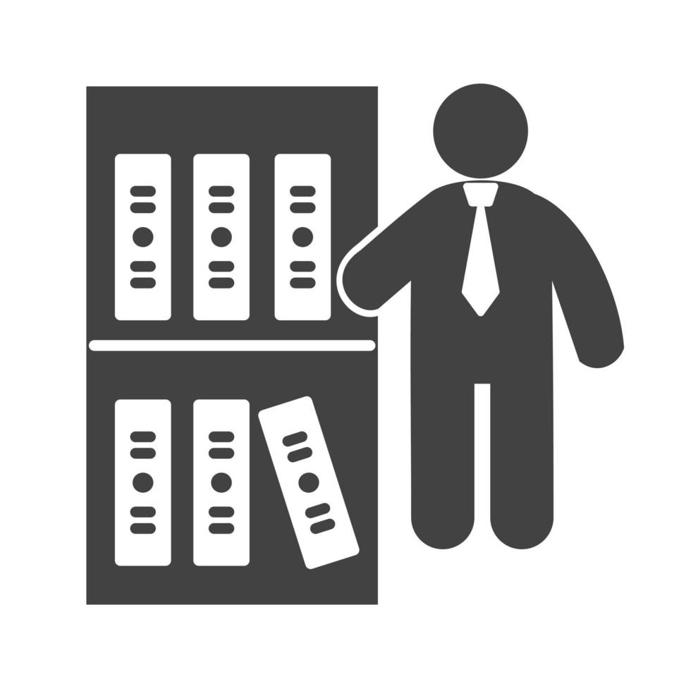 File Management Glyph Black Icon vector