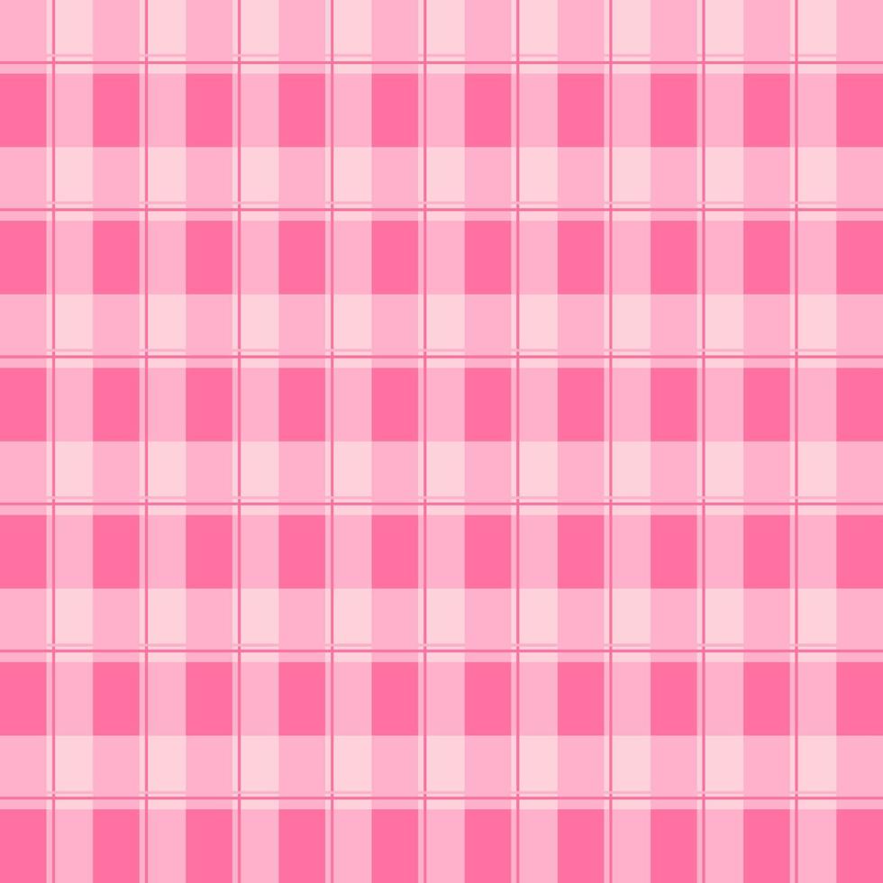 Pink and white plaid pattern background. Pink plaid on fabric pattern square pattern for cloth vector