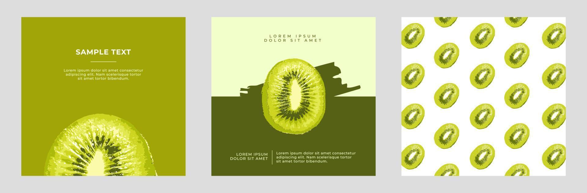 kiwi background and kiwi pattern vector