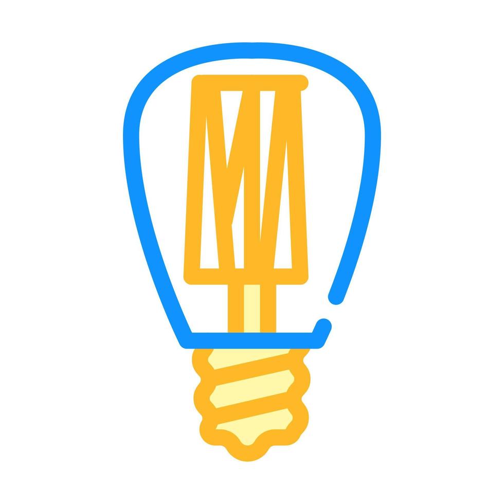 lightbulb lamp color icon vector illustration color