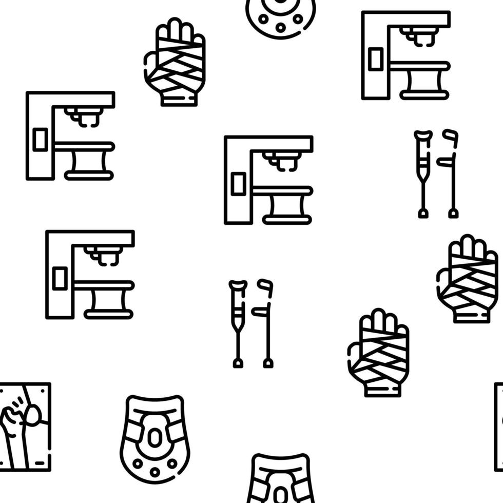 Fracture Accident Vector Seamless Pattern