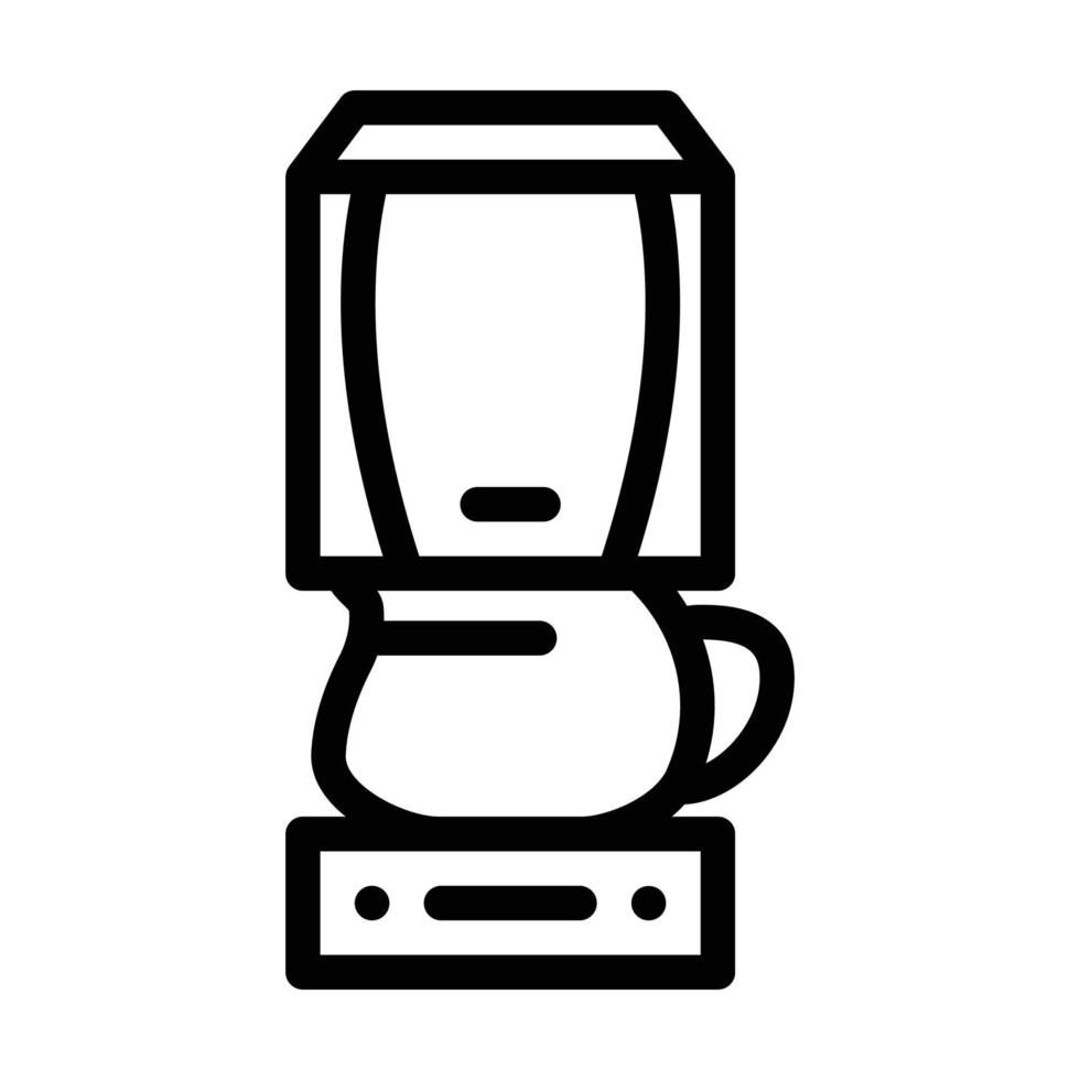 drip filtration electric coffee machine device line icon vector illustration