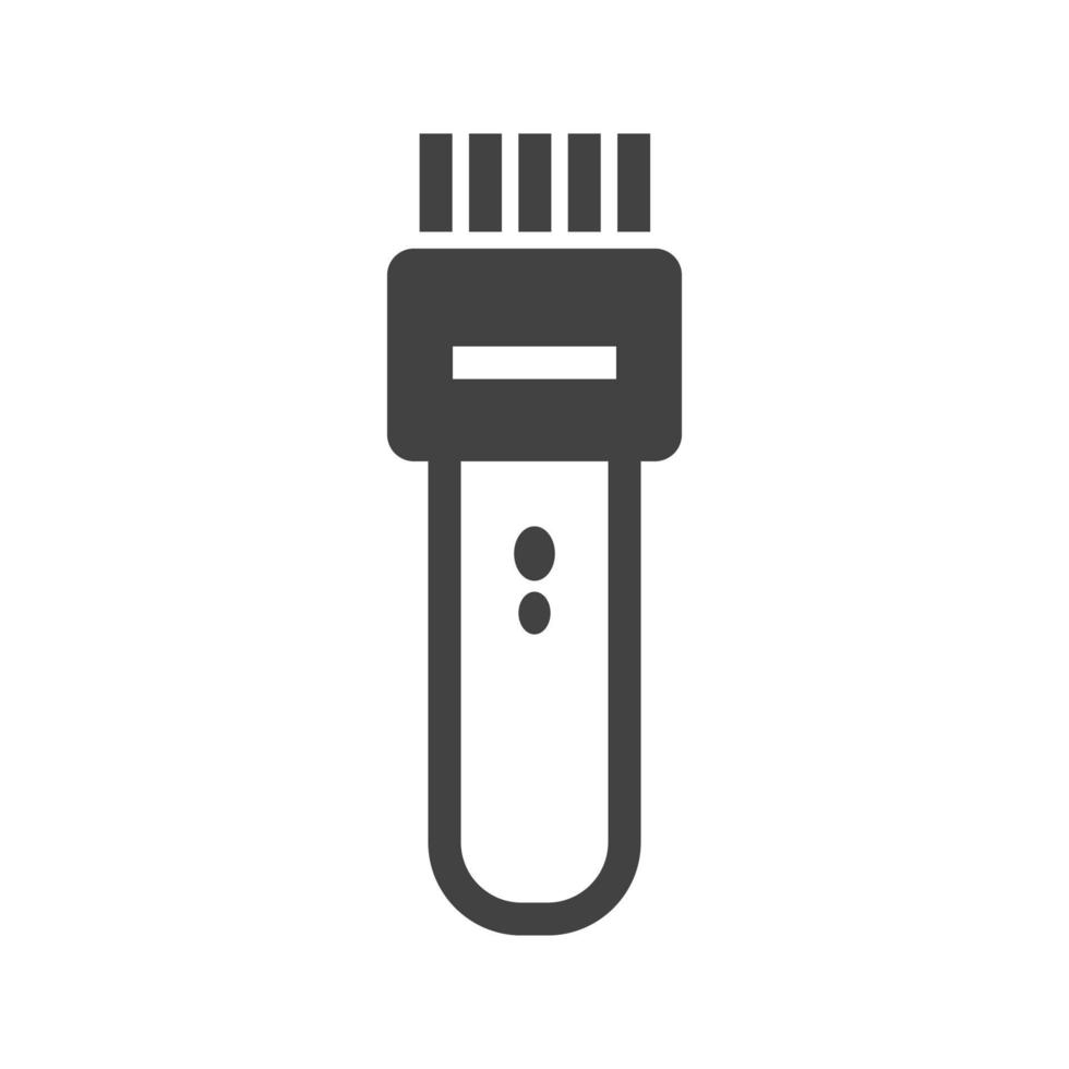 Shaving Machine Glyph Black Icon vector