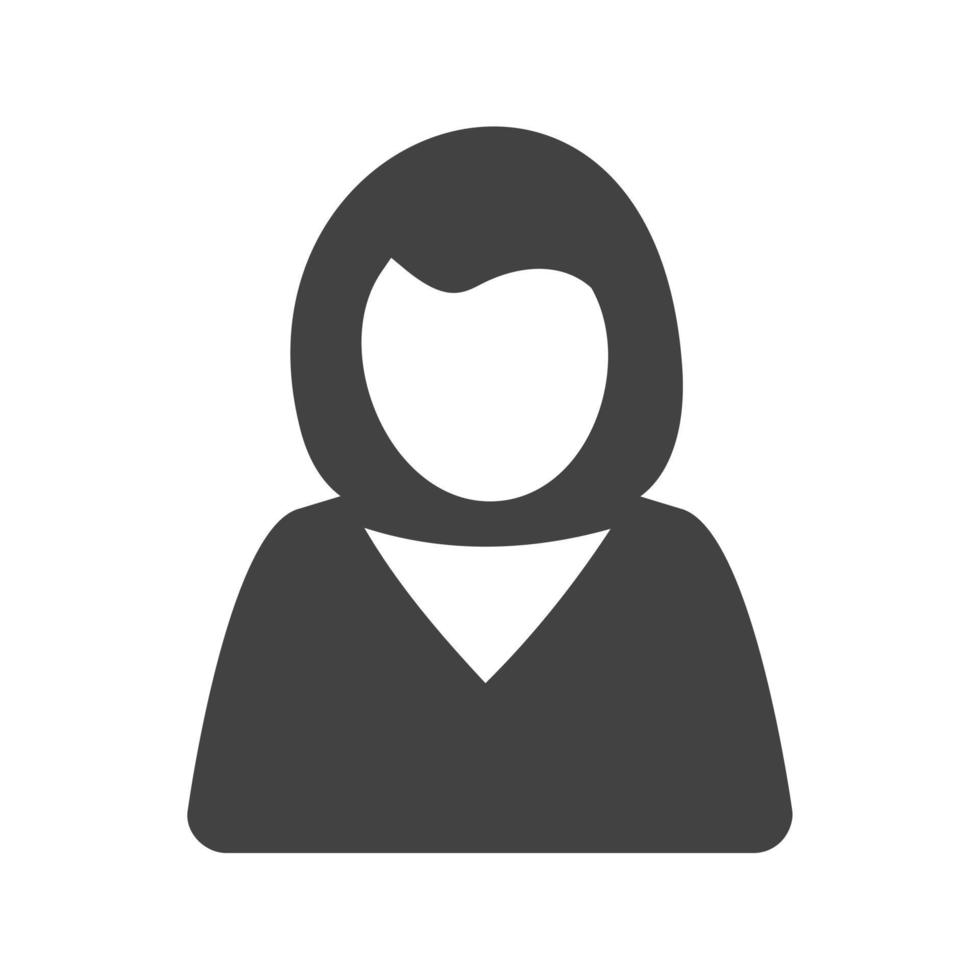 Female Finance Officer Glyph Black Icon vector