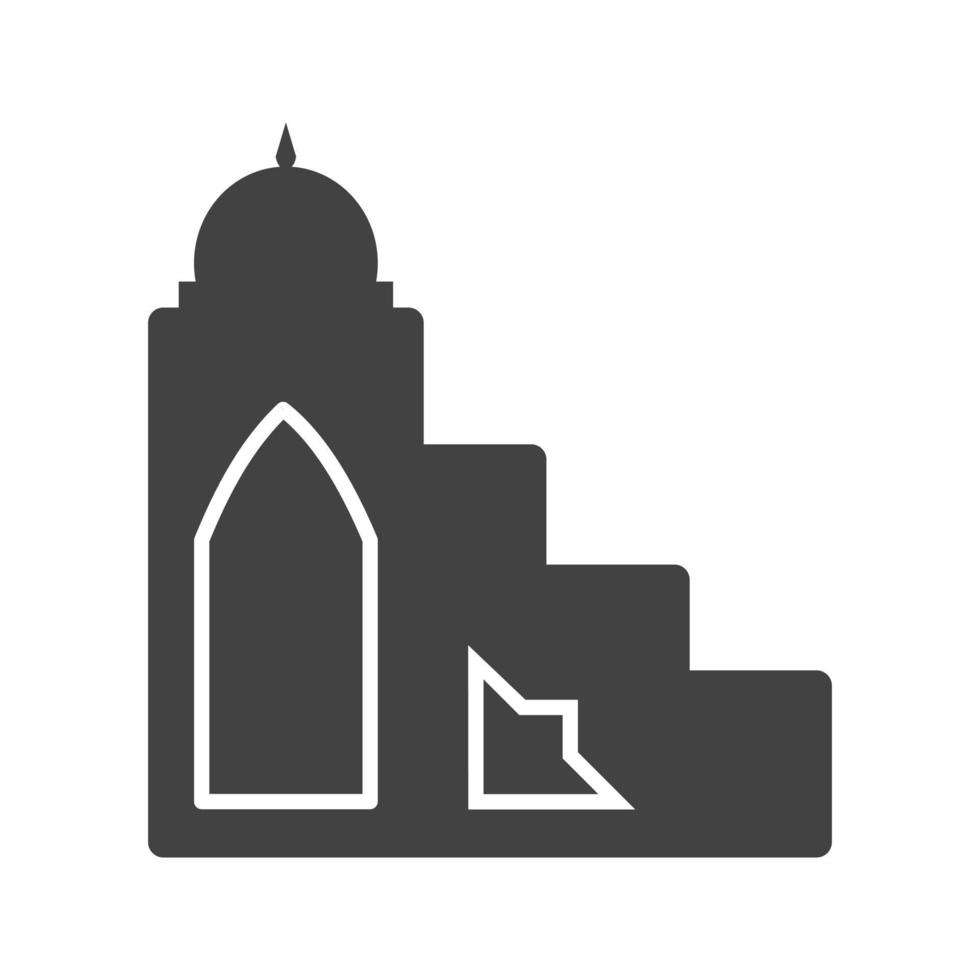 Mimbar Glyph Black Icon vector
