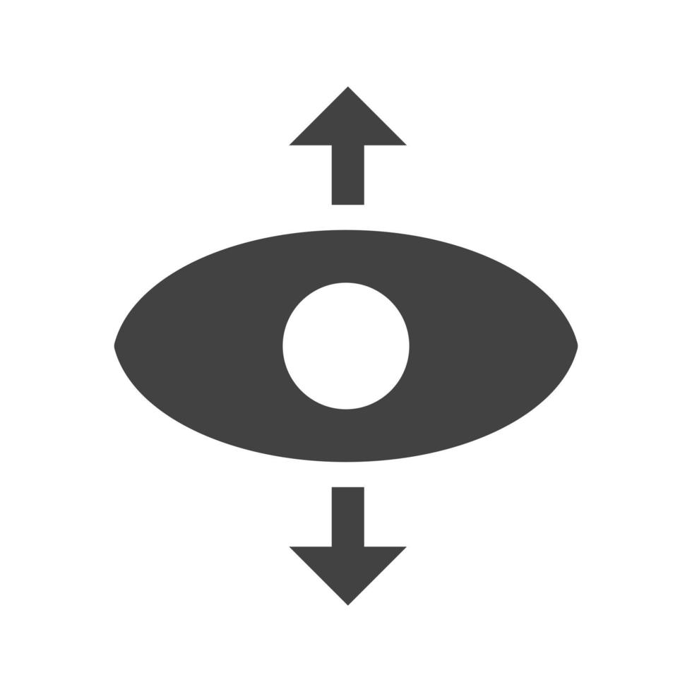 perspectiva glifo icono negro vector