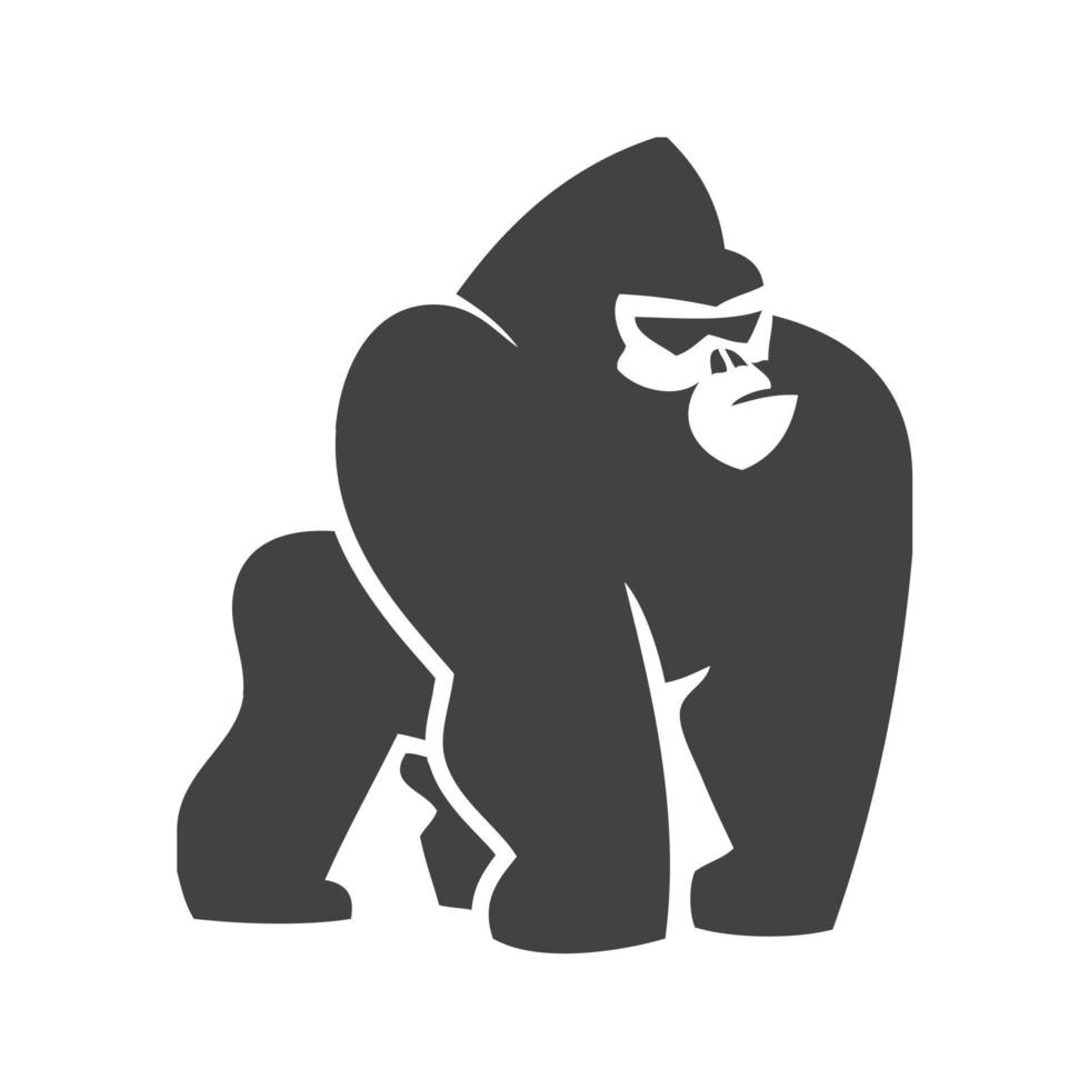 Gorilla Glyph Black Icon 8305502 Vector Art at Vecteezy