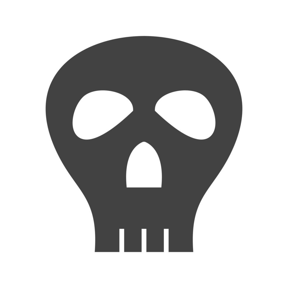 Pirate Skull II Glyph Black Icon vector